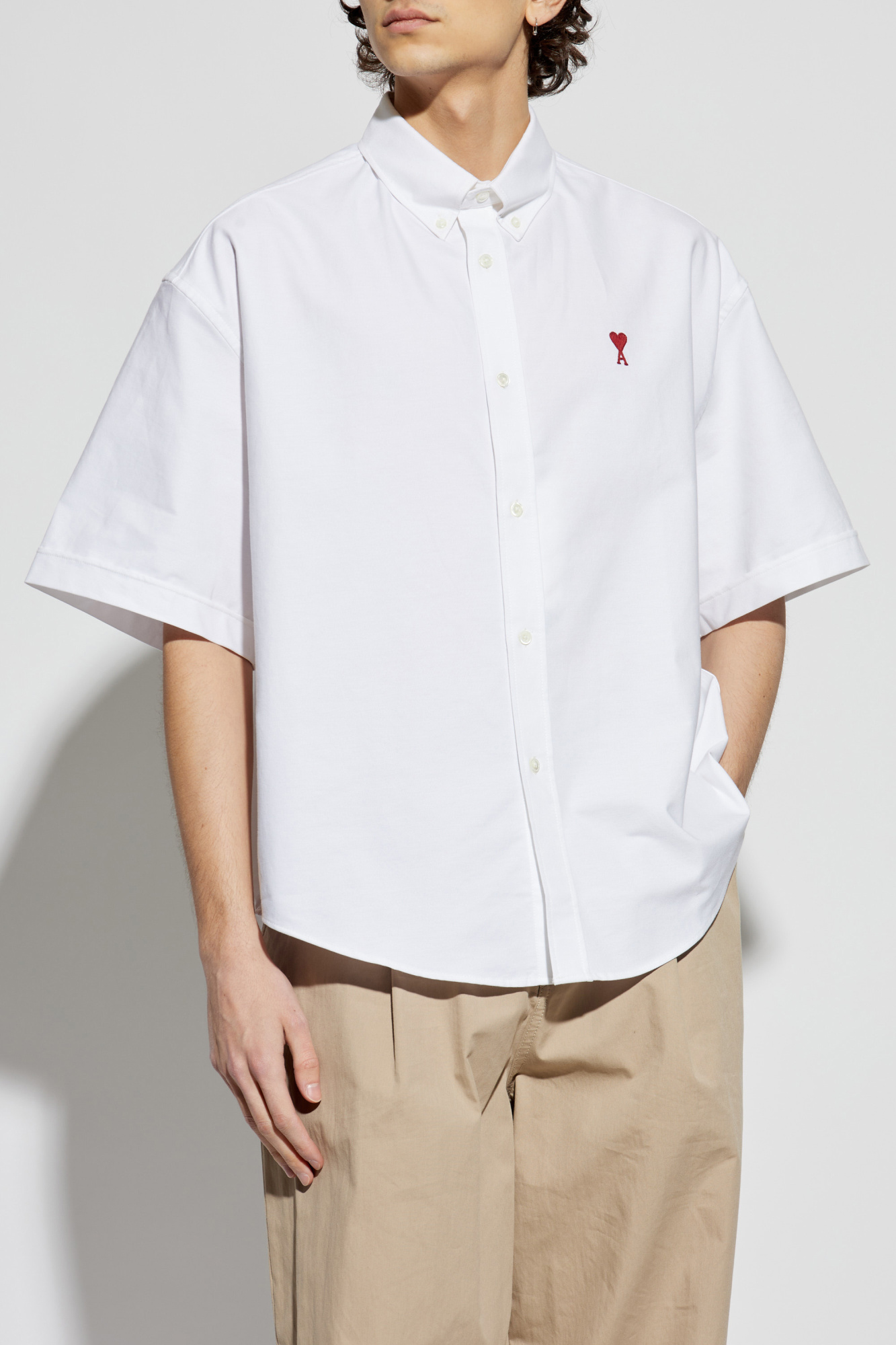 ami alexandre mattiussi ドットシャツ White Shirt with logo Ami Alexandre Mattiussi - Vitkac AS